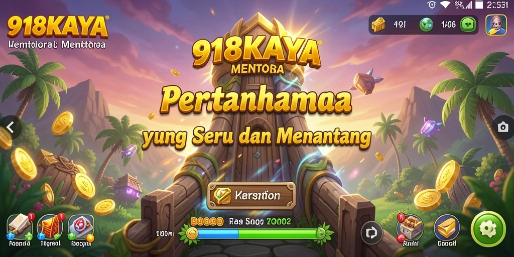 Tangkapan layar gameplay 918KAYA dengan menara yang siap berperang.