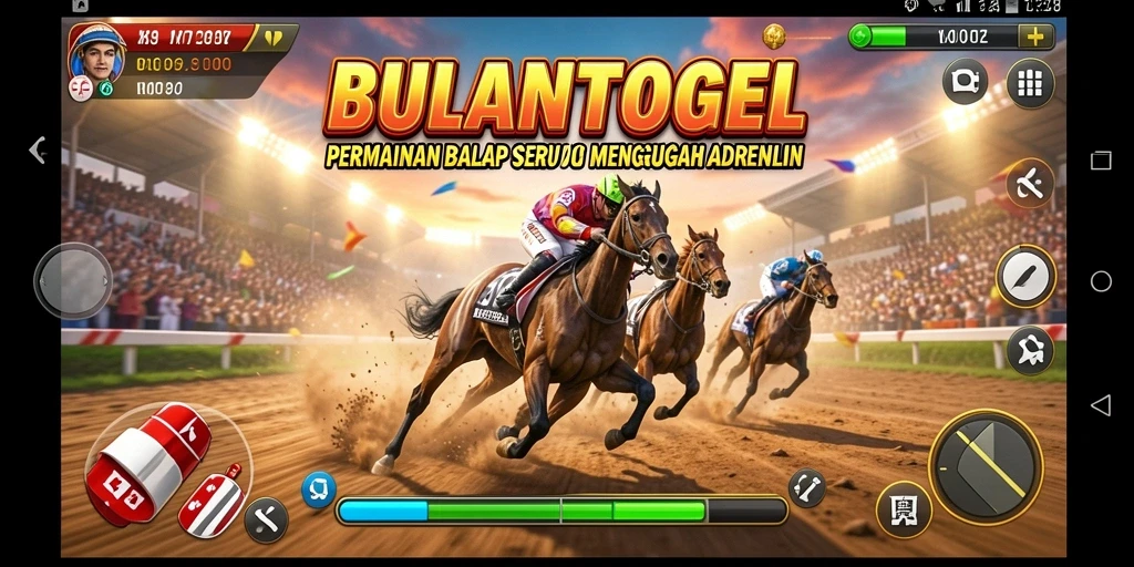 Tampilan menarik dari gameplay balapan di BULANTOGEL.