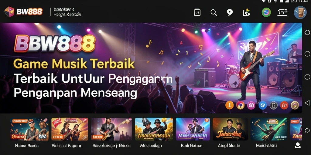 Tampilan gameplay BW888 yang menarik dengan lagu-lagu seru.