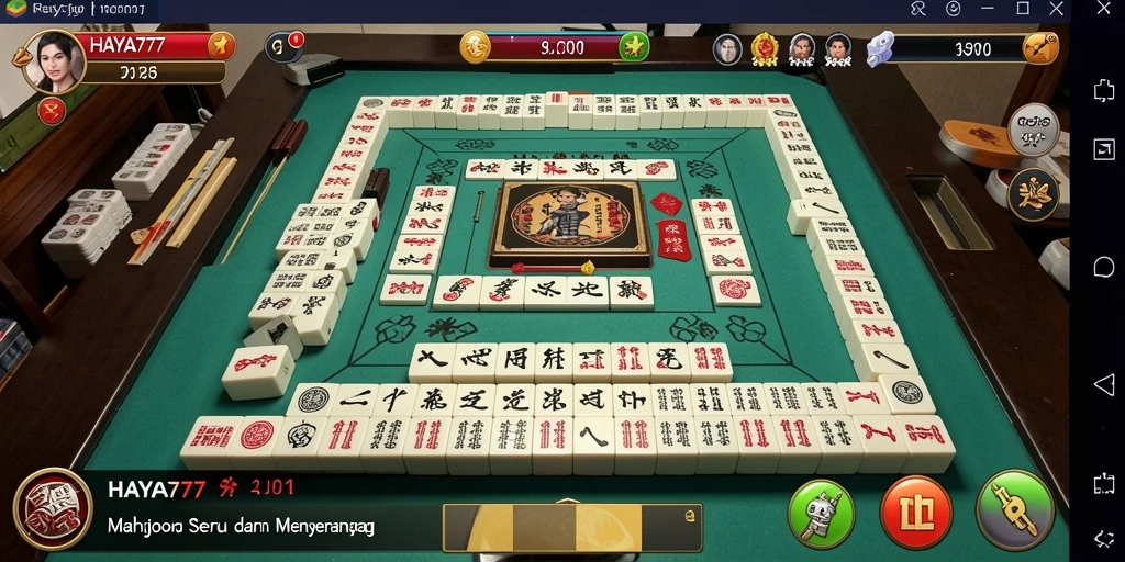 Tampilan gameplay seru dan menantang di HAYA777 Mahjong.