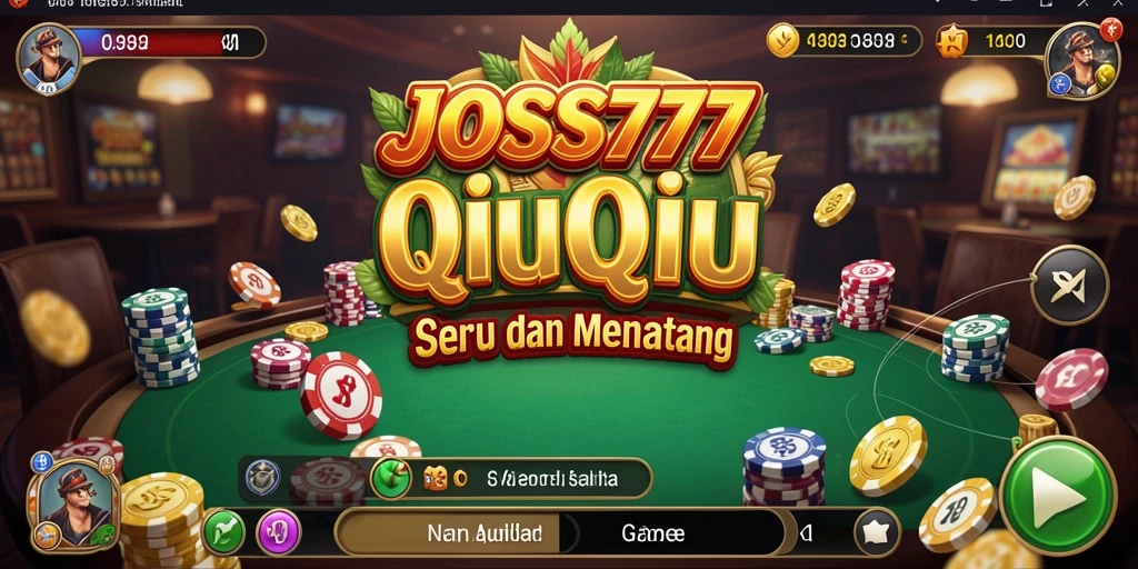 Screenshot gameplay JOSS777 yang menampilkan aksi permainan QiuQiu.