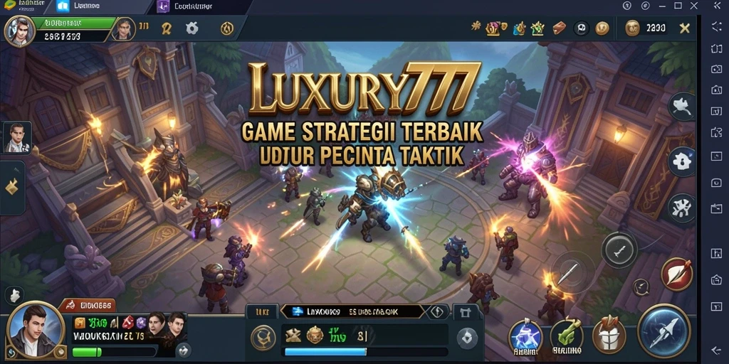 Tampilan gameplay menarik dari LUXURY777 dengan aksi strategi yang intens.