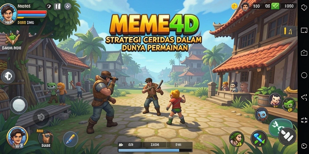 Tangkapan layar utama dari gameplay seru MEME4D.