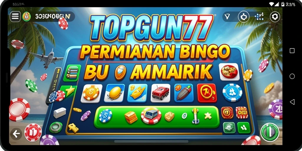 Gameplay menarik dari aplikasi Bingo TOPGUN77 yang penuh warna.