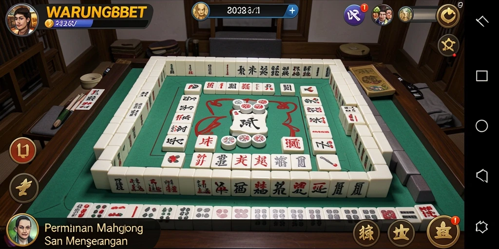 Tampilan gameplay seru dari WARUNGBET yang penuh tantangan Mahjong.